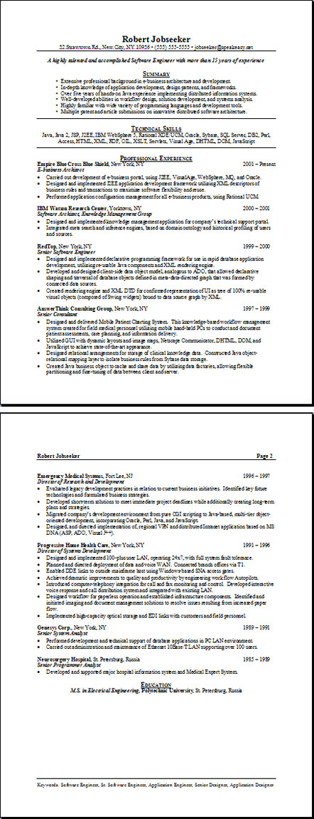 information technology sample resume : IT resume