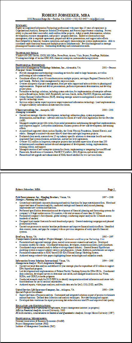 student resume format. Have your MBA resume custom