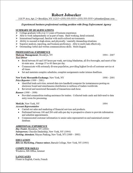 sample resume skills : skills resume example