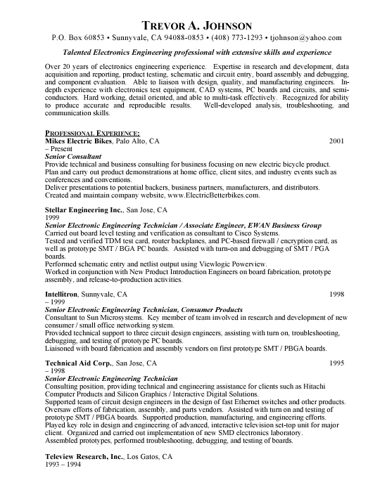 teacher resumes samples. Sample Engineering Resume