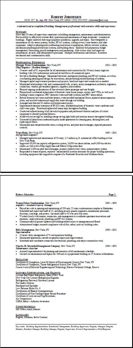 Sample of Resume